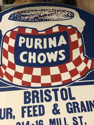 Rare Vintage Purina Chows Advertising Sign Bristol,  Pa One Of A Kind 2