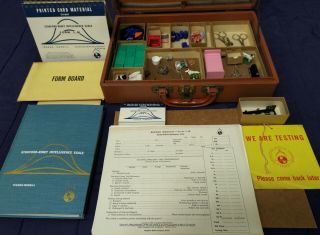 Vintage 1960 Stanford - Binet Intelligence Scale Kit With Case