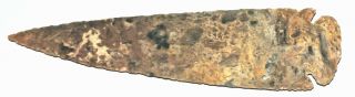 7 " Flint Hand Knapped Agate Stone Arrow Shaped Spear Point S7 " - 7 Agate Spear