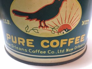 RARE Antique MORNING JOY Coffee Tin Can American Coffee Co Orleans 2