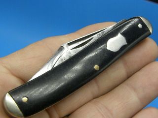 Knife - 1917/1938 - Imperial Providence Ri.  - 3 - 1/2 " 2 Bld Smooth Black Beauty