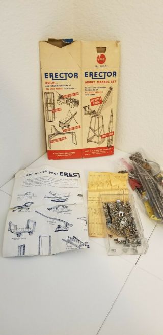 Vintage Gilbert Erector Model Maker Set 10161 All Piece Complete