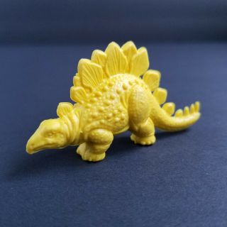 Vintage Diener Rubber Eraser Yellow Stegosaurus Dinosaur Figure 2.  5 "