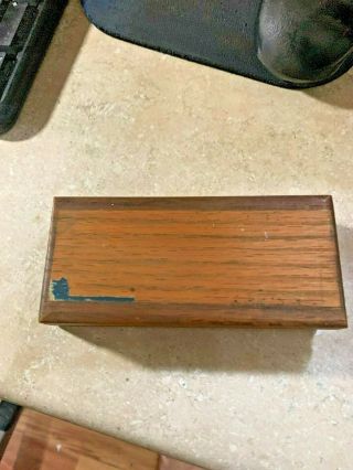 Sharpening Stone One Sided Wood Box Measures 5 1/2 X 2 1/4