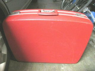 Vintage Suitcase Royal Traveller,  Great Color In Red,  Sturdy As Well 1960 