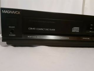 Vintage Magnavox Single CD Player CDB 492 16 Bit Dual D/A Converter 3