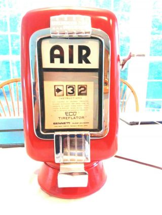 Vintage Eco Air Meter Tireflator Model 97 Gas Station 1940 ' s Meter 2