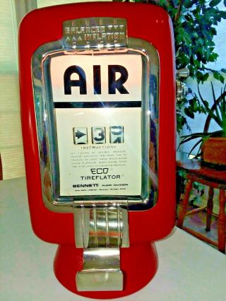 Vintage Eco Air Meter Tireflator Model 97 Gas Station 1940 ' s Meter 3