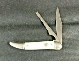 Vintage Providence Cutlery Co Prov Ri Usa Folding Pocket Knife 2 Blade 3.  25 "