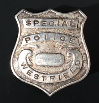 Vintage Obsolete Special Police Badge Westfield Ma1930’s Orig Patina