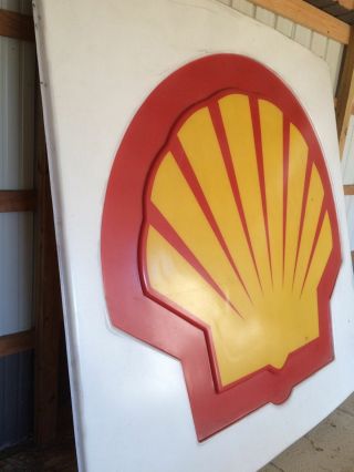 HUGE Vintage Shell Highway Sign Shell 8 Foot Sign Fiberglass Shell Oil Sign 3