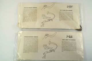 2 Vintage Boomerangs Made In Australia Wood Hand Painted In Packaging Gifts 2