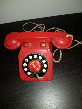 Vintage Tin Toy Telephone Aoshin / Aoshin Shoten Co. ,  Ltd.  Tokyo.  Japan
