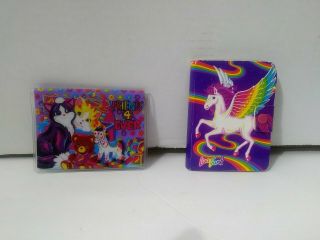 Vintage Lisa Frank Friends 4 Ever Picture Wallet And Unicorn Memo Pad Book