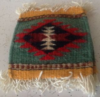 Handmade Zapotec Weaving Hand - Woven Wool Coaster Set Of 4