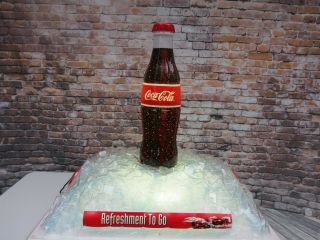 Vintage Coca Cola Bottle Store Display Lighted W/motion Advertising Sign - Rare