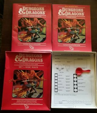 Vintage 1983 Dungeons & Dragons Basic Rules Set 1 1011 First Printing