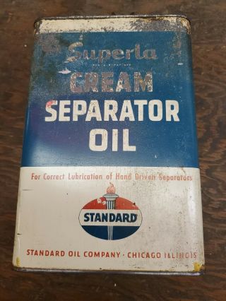 Standard Oil Vintage Collectable Can Bucket Gas Oil Cream Seperator