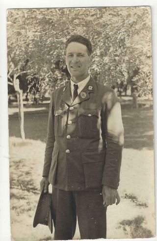 Man In Military Uniform - Aire Force - Badges Vintage Photograph