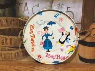 Mary Poppins Small Vintage Tin Doll/childs Toy Tea Set Dish/saucer 4 1/8”