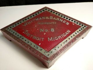 Vintage Whitman & Barnes No.  8 Drill Bit Index Holder Detroit Michigan 2