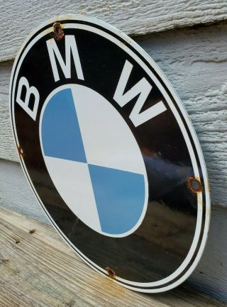 OLD VINTAGE BMW PORCELAIN ADVERTISING DEALER SIGN 2