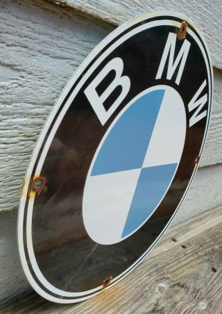 OLD VINTAGE BMW PORCELAIN ADVERTISING DEALER SIGN 3