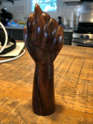 African Art x Hand - Carved Wooden statue x Fist x Black Power 3