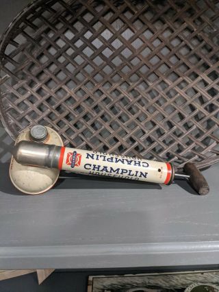 1930s Vintage Champlin Insect Sprayer Bug Spray Gas Old Oil Can Nos Oklahoma