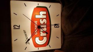 1972 Orange Crush Soda Lighted Clock 3