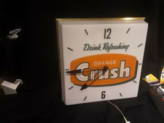 1960s Vintage Orange Crush PAM CLOCK soda pop 2
