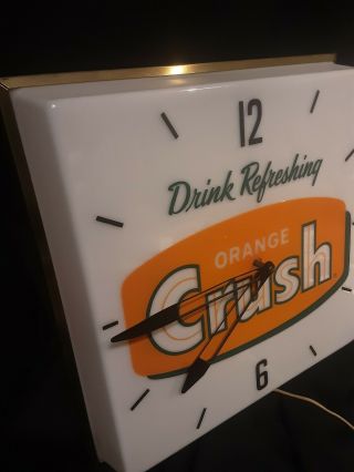 1960s Vintage Orange Crush PAM CLOCK soda pop 3