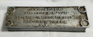 Vintage Carborundum Co Sharpening Oil Stone W/aluminum Case - - Niagara Falls Ny