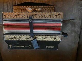 Vintage M.  Hohner Accordion Made In Germany/ Still Fine