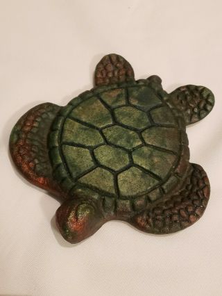 Ben Diller Hawaiian Art Sea Turtle Signed 5 " X 5 "