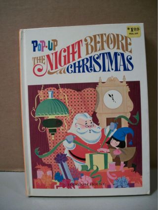 Vintage A Night Before Christmas Childrens Rare Pop Up Book By Random House