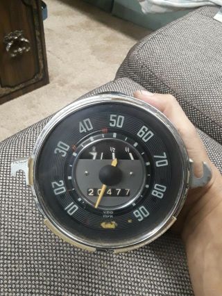 Vintage Vw Volkswagen Bug Beetle Vdo Speedometer Mph Gas
