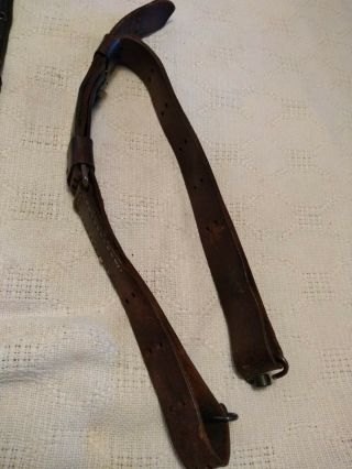 Vintage Red Head Brand Chicago No.  158t Leather Rifle Sling Redhead Duck Brand