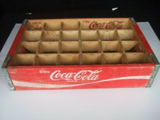 Vintage Coca Cola Wooden Crate /24 Ct.  / Arkansas / 1972 ?