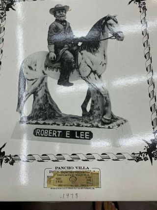 Robert E Lee Riding Horse Pancho Villa Tequila Antique Ceramic