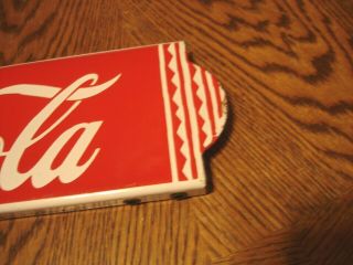 1930 ' s Coca Cola Porcelain Door Push Rare R.  J.  Dewees Dallas 15 & 1/2 