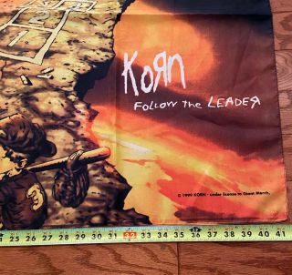 Vintage 1999 Korn Follow The Leader 41” X 30” Polyester Fabric Wall Hanging 3