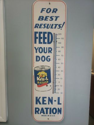 Vintage Advertising Ken - L - Ration Dog Food Thermometer 545 - Q