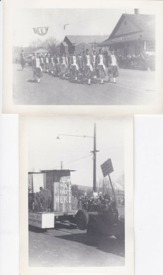 2 Vintage Photograph Snapshot Nevada Day Parade 1940 