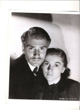 1940 Publicity Photo Laurence Olivier,  Joan Fontaine " Rebecca "