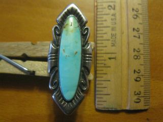 Harvey Era Bell Trading Post Sterling Silver Turquoise Ring.