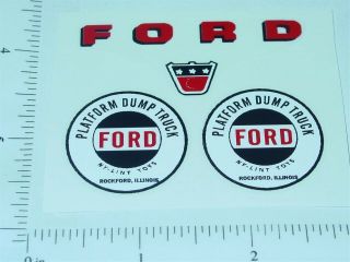 Nylint Ford Platform Dump Truck Sticker Set Ny - 093