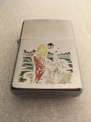 Vintage 1979 Zippo Lighter With Golf - Golfer No Inscription Zippo Box
