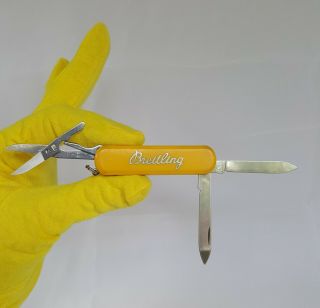 Breitling Wenger Swiss Army Multi Tool Knife Yellow Switzerland