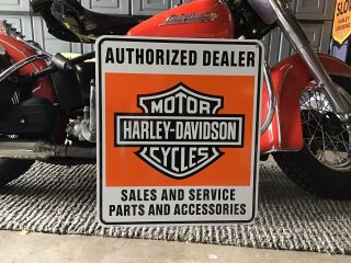 Rare Vintage Porcelain 58 Harley - Davidson Dealers Sign Knucklehead Panhead El Ul